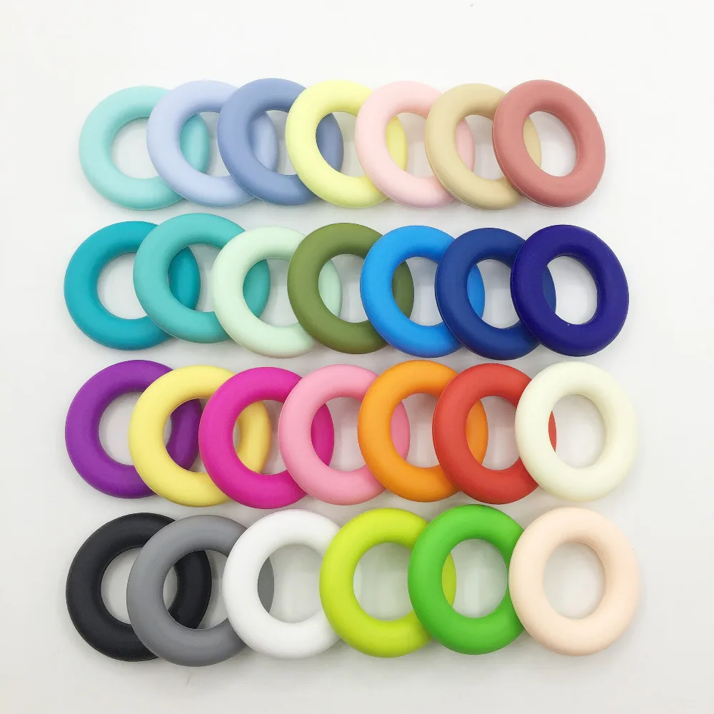

NEW! Round pendants Fashion Full colors Silicone Teething Necklace Pendants NEW Trendy Teething Round centerpiece Favourite