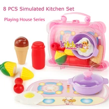 Набор столовых приборов, игрушки для хранения детей, маленький кухонный игровой домик, посуда, пластиковый чемодан, кухонные игрушки, детская посуда