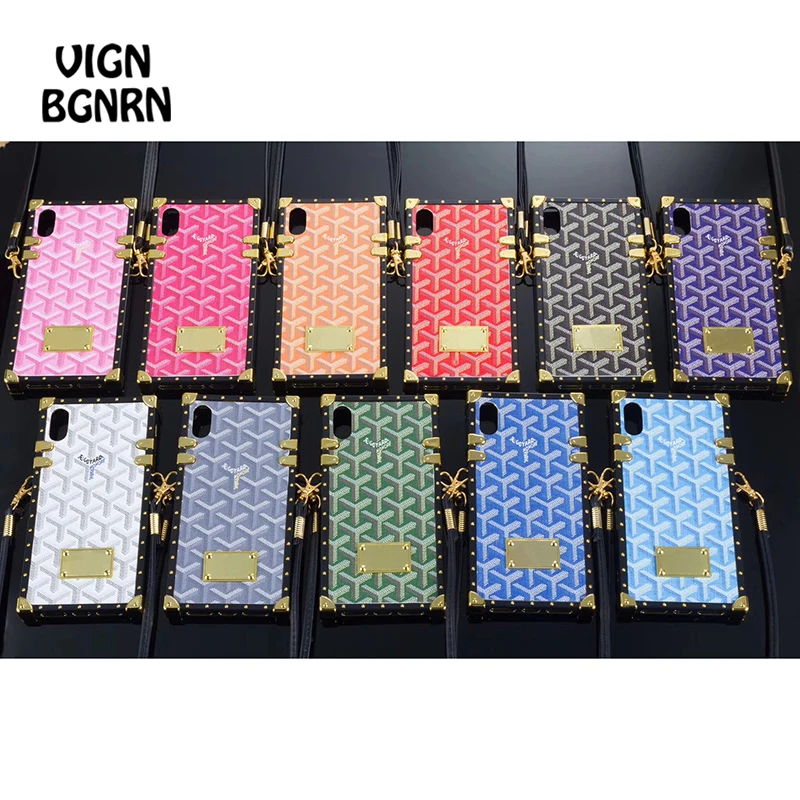 

luxury brand case For iPhone 7 8 Plus X cover fundas FOR IPHONE 6 6S PLUS XS MAX XR 8x ten coque fanda carcasa apple cases