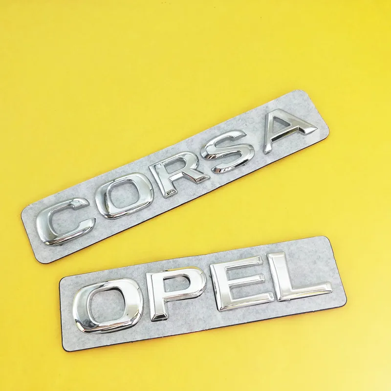 

OPEL CORSA ABS Plastic Chrome Auto Car Rear Trunk Number / Letter logo Badge Emblem Stickers Decals Car Styling Auto Accessories