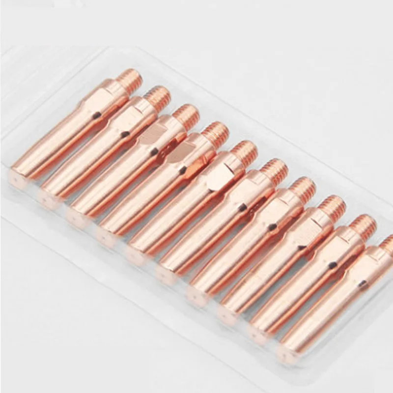 10Pcs/Lot CO2 MIG Contact Tips ( 0.8, 1.0 , 1.2, 1.6  ) x 45mm For MAG MIG Panasonic Welding Torch Consumables Accessories