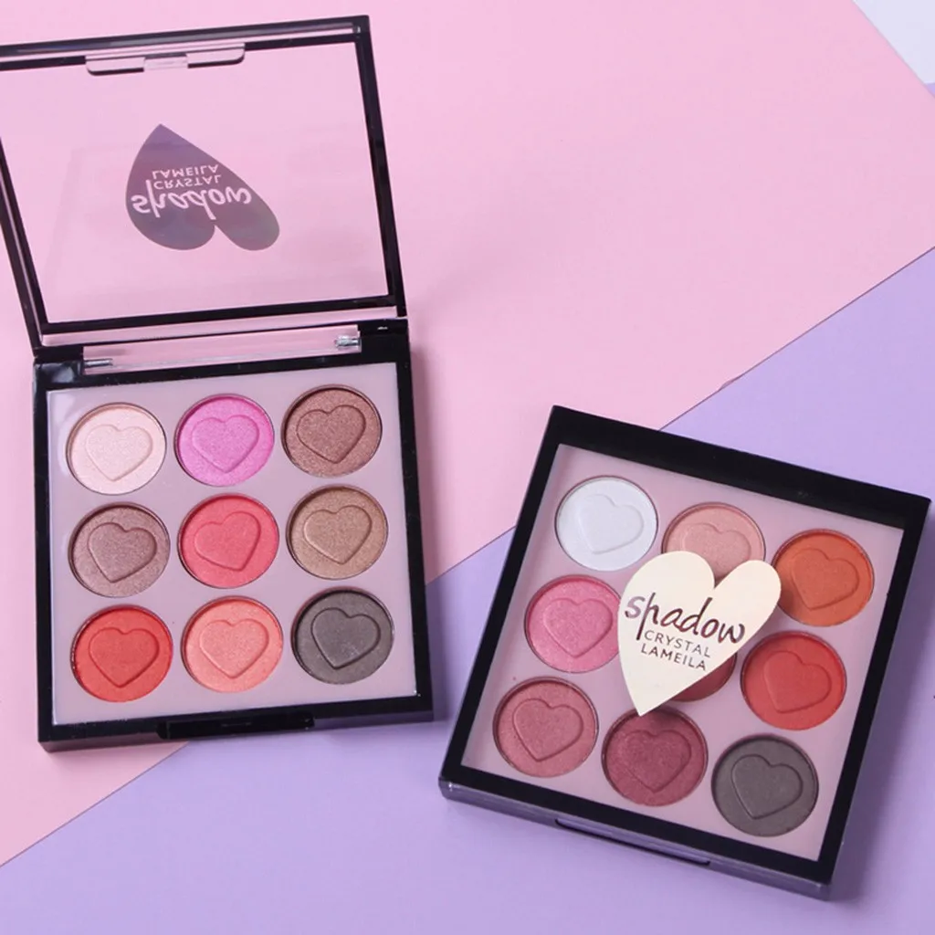 

Sexy Color Eyeshadow Cosmetics Set With Brush 9 Colors Eye Makeup Palette Hot Sell Eyeshadow Drop Shipping