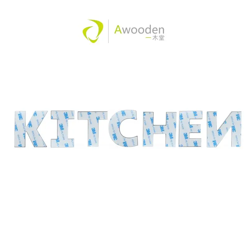  Awooden Kitchen Cutlery Holder Letter Shape KITCHEN Self Adhesive Metal Stainless Steel Decorative  - 32895105820