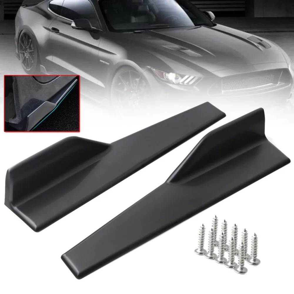 

45cm Universal Car Body Side Skirt Rocker Splitters Strakes Extension Splitters Moulding Trim Auto Car Accessories