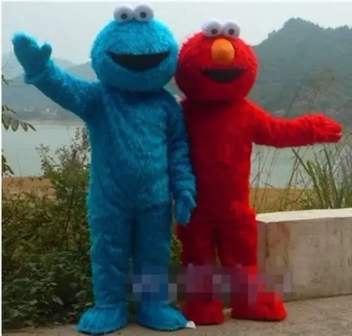 

2017 High quality Adult elmo mascot costumes for sale Halloween Outfit Fancy Dress Suit elmo adult clothes Free Shippingt