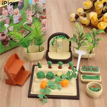 

Miniatures Gardening Vegetable Flowers Food Furniture Sets Kids Christmas Gift For Doll House Accessories Toys Plastic Craft