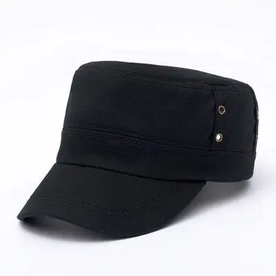 summer new Black Military Cap men tactical military hat Hats Gorra Plana Militar Cadet Hat flat cap free shipping - Цвет: 2