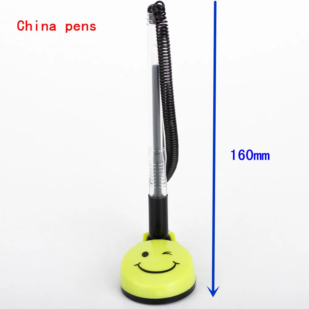 Настольная гелевая ручка со смайликом вращающаяся милая Шариковая офисные и