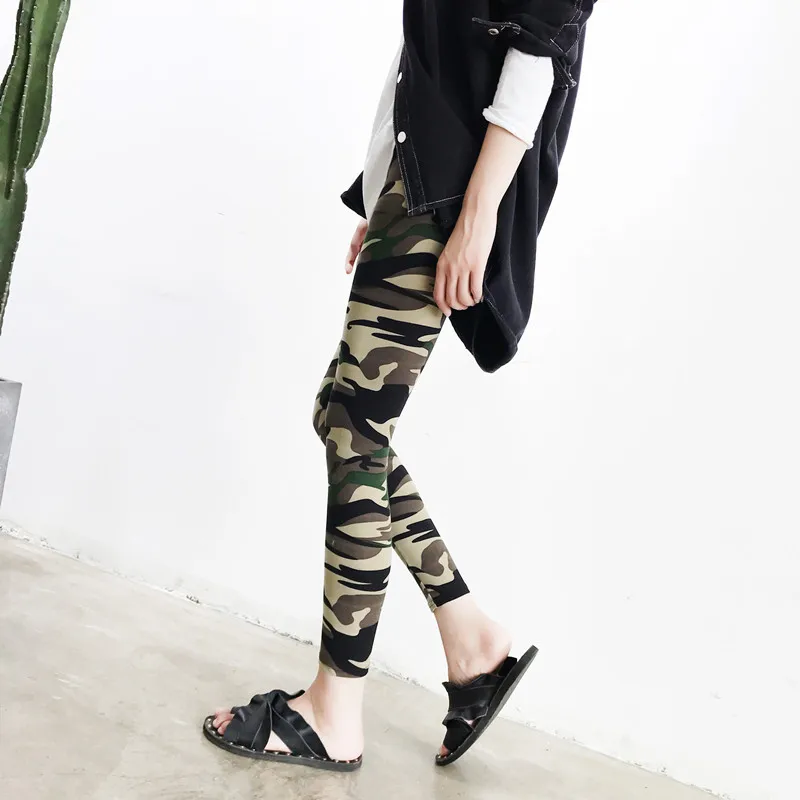 

Camouflage Pencil Pants Women Sexy High Waist Thin Fitness Trousers High Elastic Boho Casual Beach Harajuku Slim Pantalon Mujer