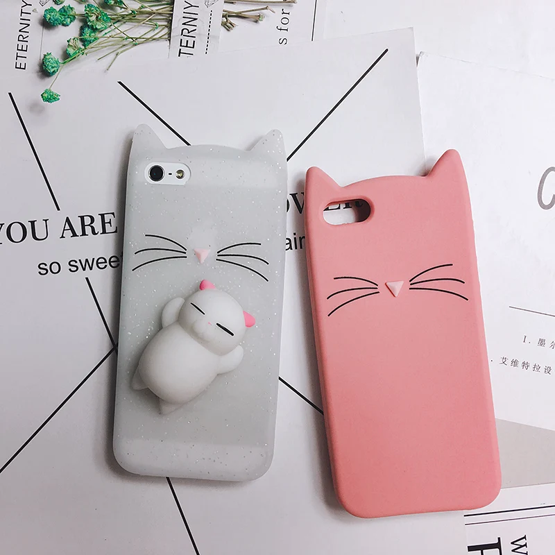 3D милый медведь печать телефон чехол для iPhone 6 6S 7 8 plus X с мультипликационным