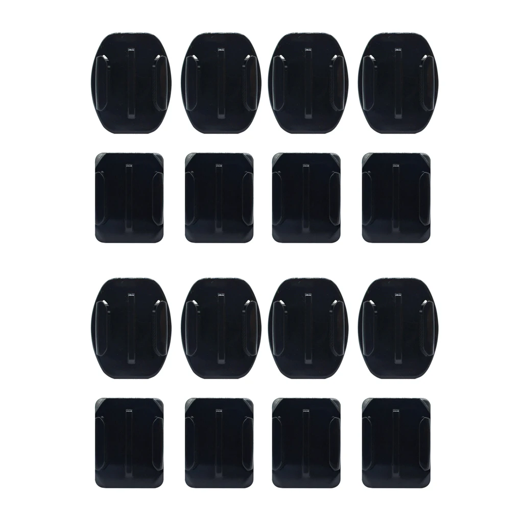 16x Flat Curved Adhesive Mount Double-sided Sticker Sticky Glue Firm Pad for GoPro Hero 6/5/4/3+ SJCAM Sports Cameras Accessory