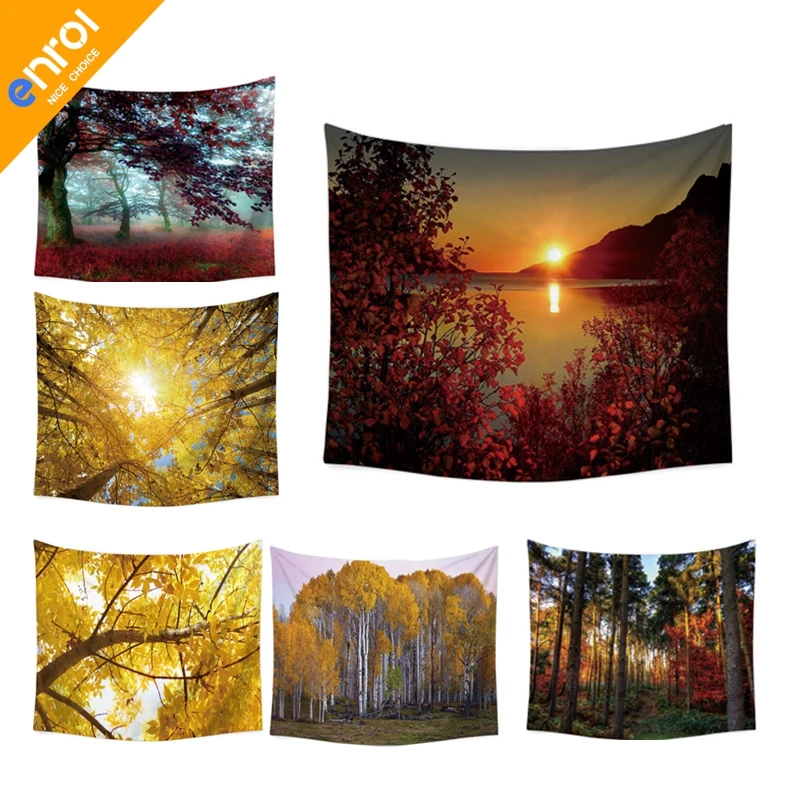 

Forest Beautiful Scenery Sunbathe Beach Towel Serviette De Plage Fudiya Rectangle Playa shawl Home Decoration Cheap Tapestry