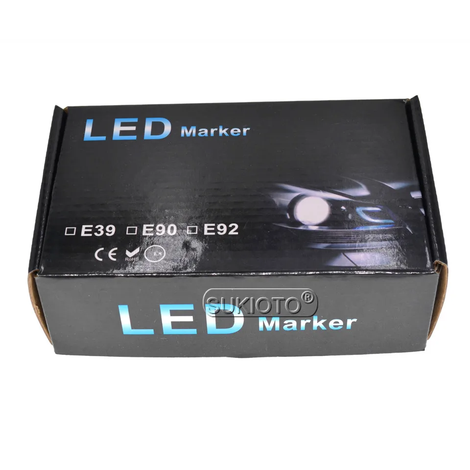 SUKIOTO 2PCS120W H8 LED Angel Eyes LED Marker DRL light 4800LM White 6500K For BMW E90 E91 E92 X5 E71 X6 E82 E87 M3 E60 E70 12V (7)