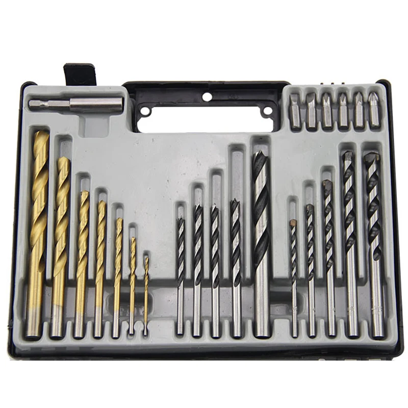 

24PC Twist Drill Bit Set Diamond Drill Bit HSS Carpenter Tools Magnetic Hex Shank Masonry Drilling Wall Tiles Ceramic
