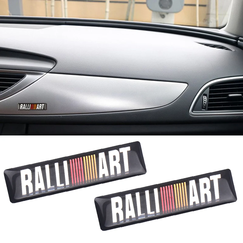 

2Pcs Car-styling Emblem Badge Sticker car Interior decoration Decal for lancer asx mitsubishi galant Emblem Auto Accessories