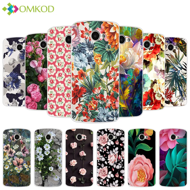 for LG K5 TPU Silicone Cover Case for LG X220 X220DS Flowering Coque
