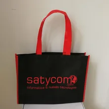 3000 шт./лот 35x45x10 см Премиум черный продуктовый многоразовый экологичный нетканый Подарочный пакет для обуви для выставки