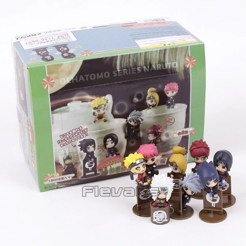 

NARUTO Ochatomo Series Sasuke Kakashi Jiraiya Gaara Itachi Sasori Deidara Naruto PVC Figures Collectible Model Toys 8pcs/set