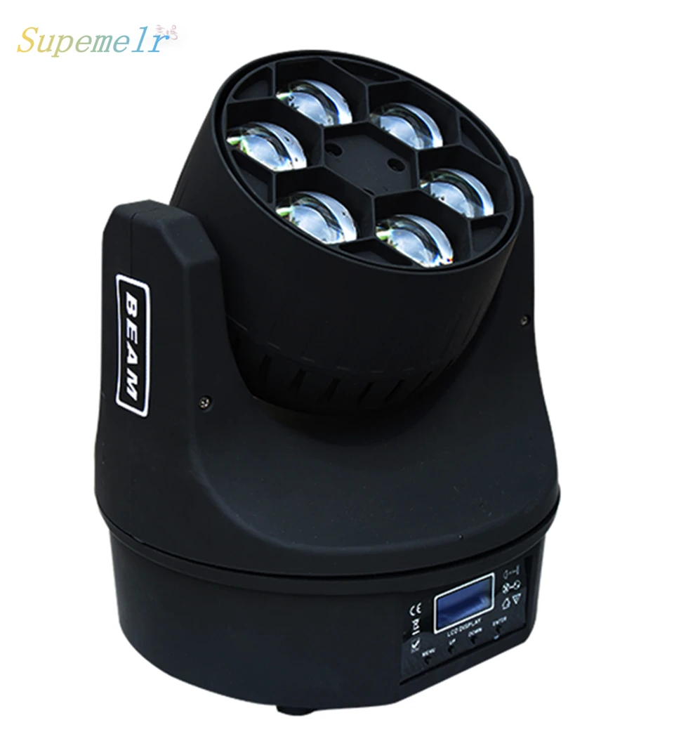 LED Mini pszczoła oko Led ruchoma głowa wiązka światła efekt 6x15 W dj RGBW 4IN1 lampa LED 10 /15CH w Oświetlenie sceniczne od Lampy i oświetlenie na LED Mini pszczoła oko Led ruchoma głowa wiązka światła efekt 6x15 W dj RGBW 4IN1 lampa LED 10 /15CH w Oświetlenie sceniczne od Lampy i oświetlenie na