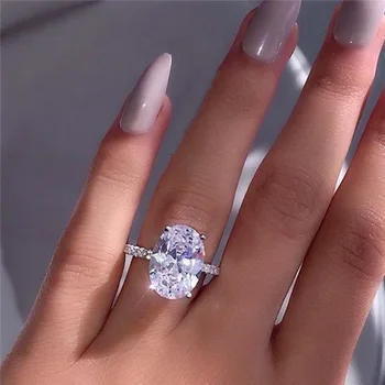 

New Romantic Couple Rings Silver 925 Sterling Jewelry with Cubic Zirconia Wedding Engagement Adjustable Ring Accessory