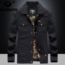 Military Jacket Outwear 100% Cotton Camouflage Cargo Casual Coat 2019 Fashion Designer Brand Cotton Windbreaker Men Pockets Coat