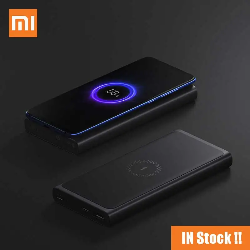 

Xiaomi Wireless Power Bank 3 20000 Qi Fast Wireless Charger Mi Powerbank 10000 for iphone bateria externa PLM11ZM