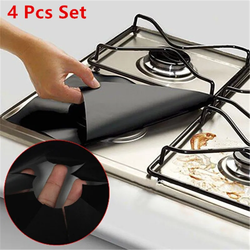 2pcs Glass Fiber Gas Stove Protectors Reusable Gas Stove Burner Cover