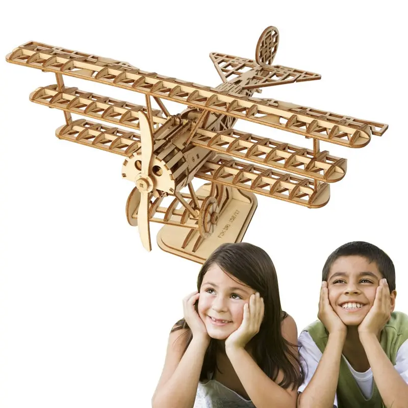 

Good Price DIY 3D Laser Cutting Wooden Airplane Puzzle Game Gift For Children Kids Model Building Kits Home Decoration Sets
