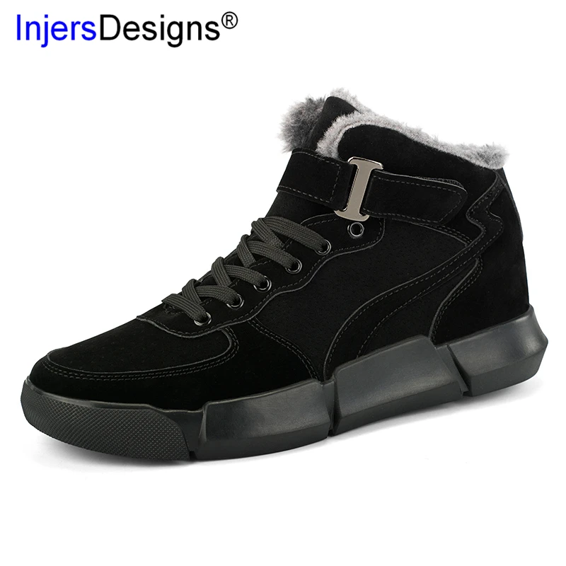 

Hot Sale Suede High Top Skateboarding Shoes Men Lace-Up Comfort&Warm Sneakers Winter Autumn Cotton Shoes Men Trainers Size 39-44