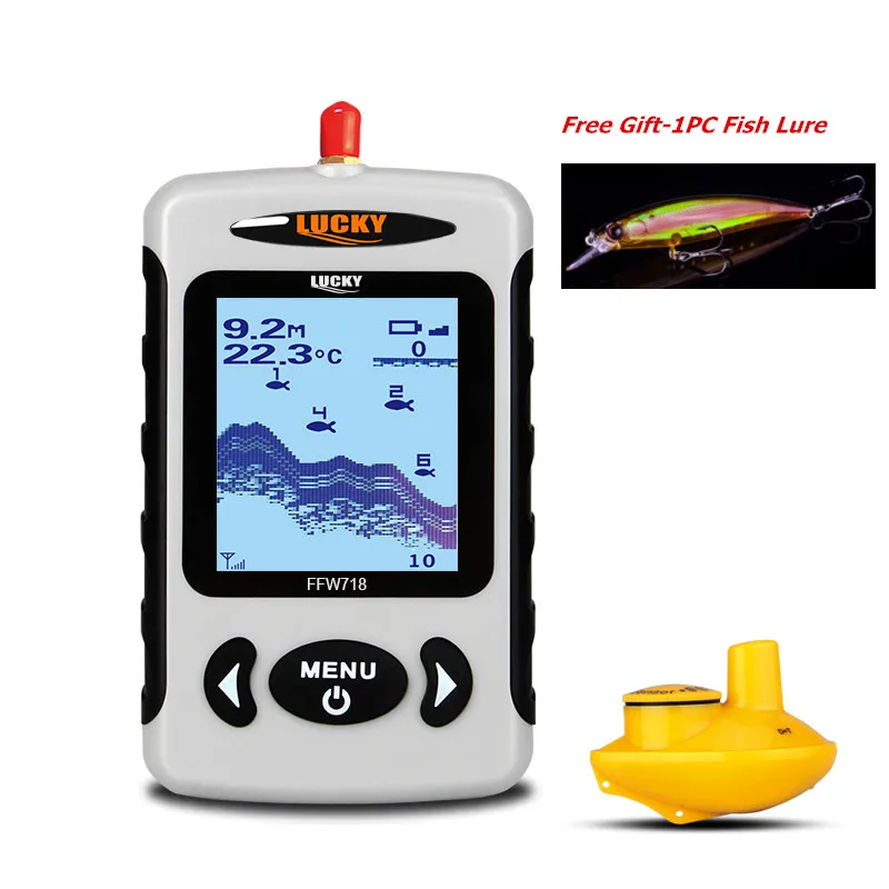 Lucky FFW718 100M Depth Underwater Sonar Fish Finder Wireless Sounder
