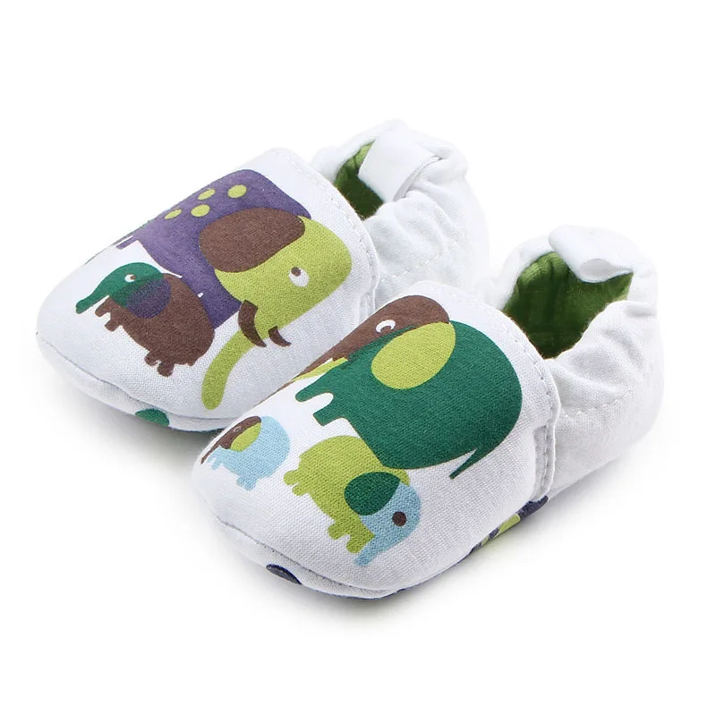 Противоскользящая детская обувь, мягкая обувь из натуральной кожи для маленьких мальчиков и девочек, тапочки для малышей 0-6, 6-12, 12-18, 18-24, Первые ходунки - Цвет: Elephant