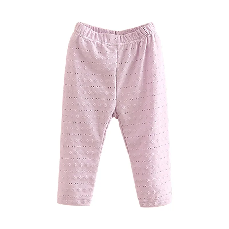 Girls Pants Kids Pants Girls Trousers Summer 2-10 Years Kids Child Cotton Soild Color Hollow Out Calf Length Short Capri Girls Leggings