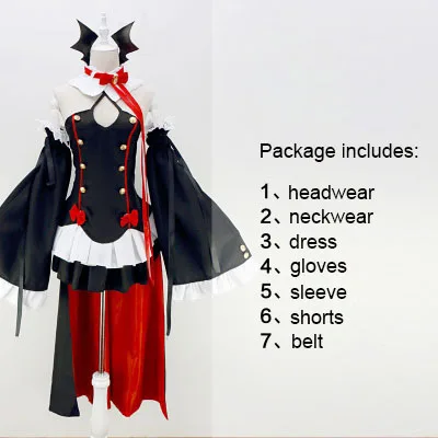 Горячая аниме Owari no Seraph(Серафим конца: Вампирское Царство) Krul Tepes косплей костюм высокое качество Униформа платье полный комплект