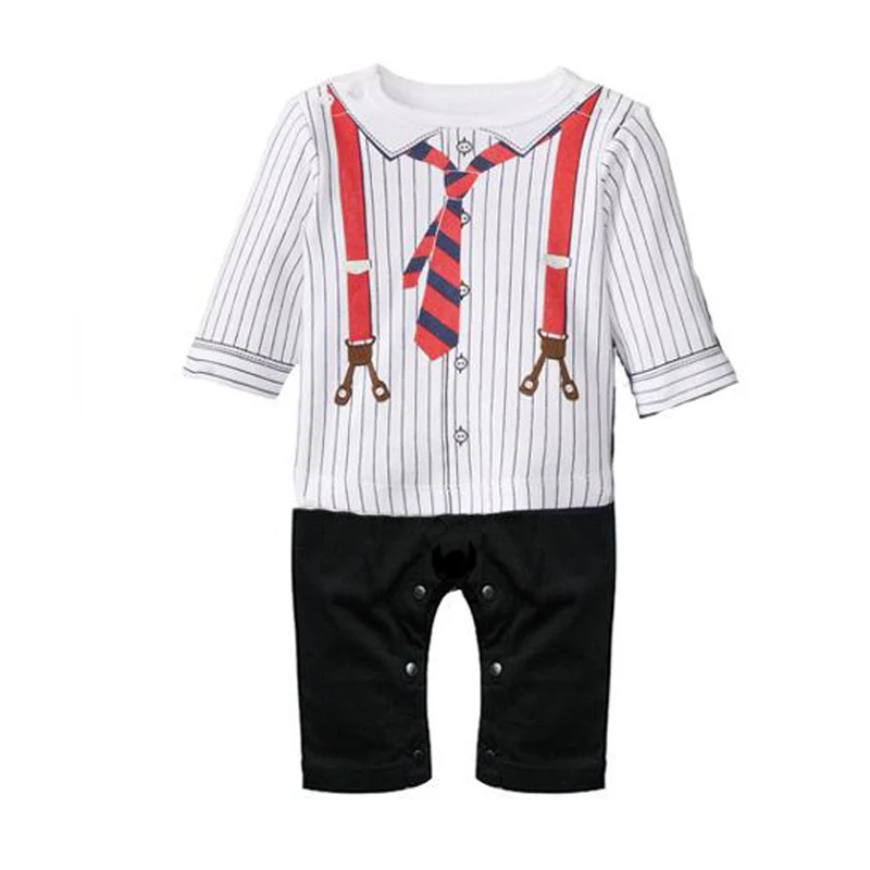 LOVE DD& MM; комбинезоны для новорожденных; одежда для маленьких мальчиков с галстуком-бабочкой; цельнокроеный Комбинезон для маленьких джентльменов