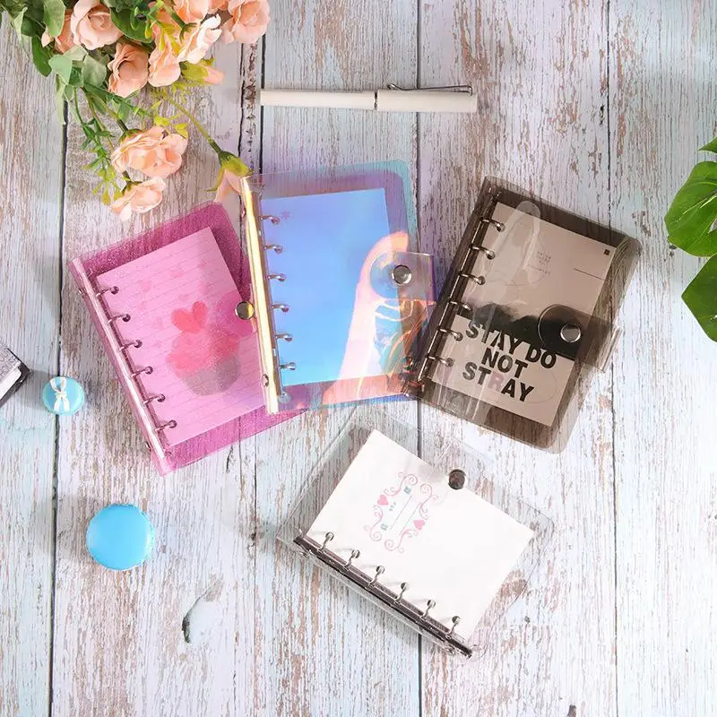

Creative A5 Colored Notebook Cover Spiral Diary Traveler's Planner Cover Paper Note Book Category Pages Stationery