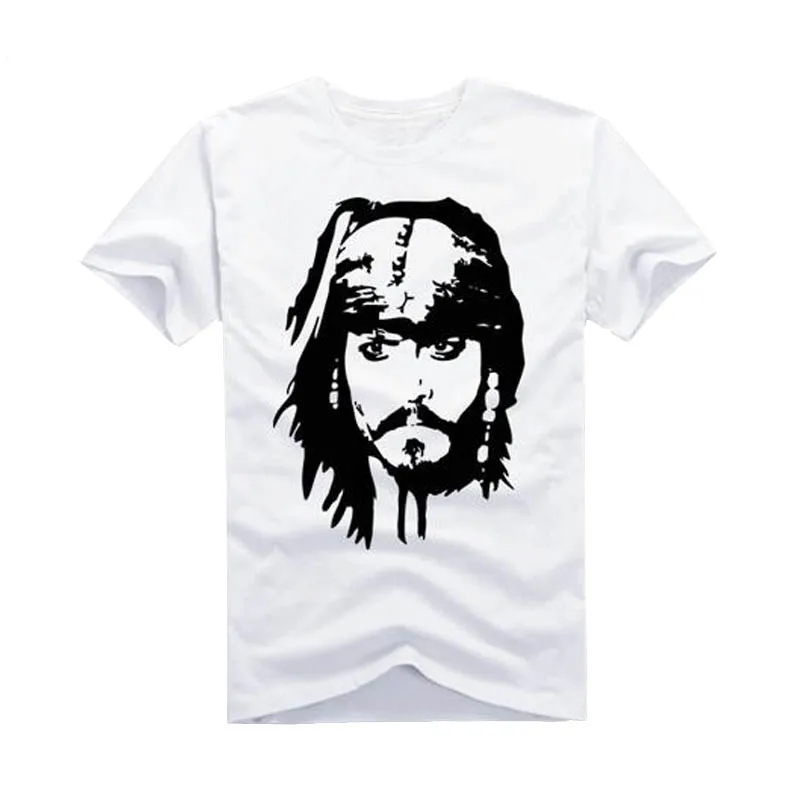 

2019 Movie Pirates of the Caribbean 5 Dead Men Tell No Tales Jack Sparrow Short Sleeve Cotton Tee Shirts T-shirts Tops
