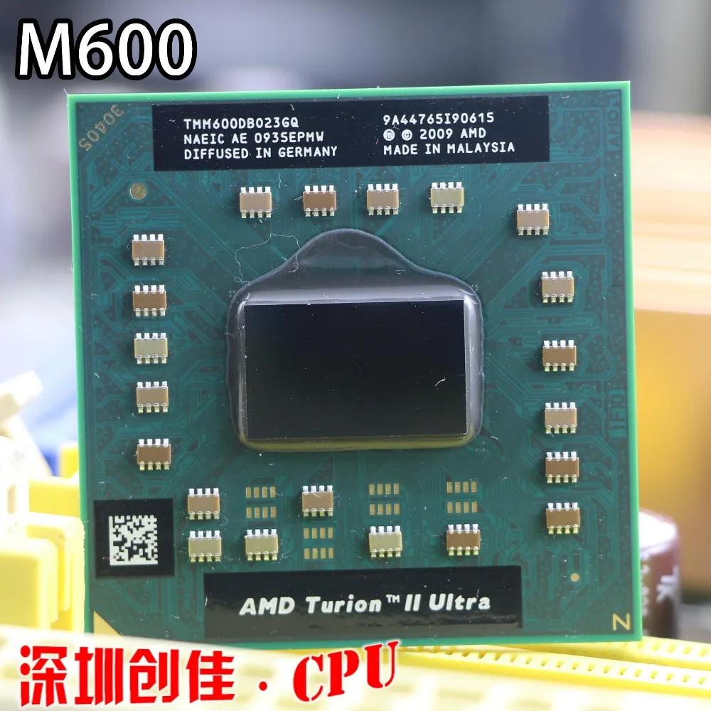 AMD Turion II Ультра двухъядерный мобильный M600 TMM600DBO23GQ 2,4G 2M M620 cpu latop процессор