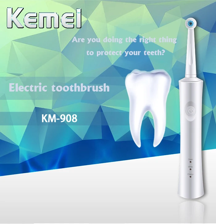 

Kemei Kemei intelligent inductive charging automatic toothbrush KM-908Full whiteningClear tooth stainsSoberReduce gum bleeding