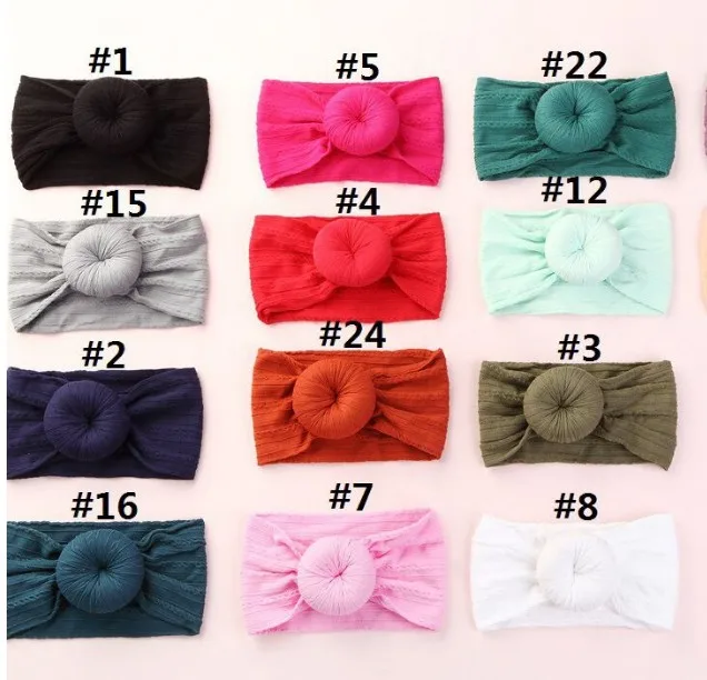 

24pcs/lot Multi Color Cable Knit Donuts headband Nylon Headband Girls Super Soft Nylon Hair bands,Girls Hair Accessories