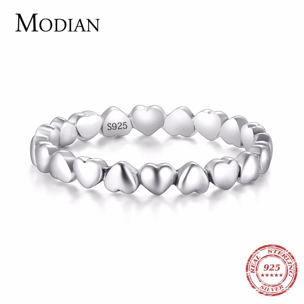 Hot autentické originální módní 100% pevné 925 mincovní stříbro srdce prst prsten navždy láska šperky Valentýn dárek