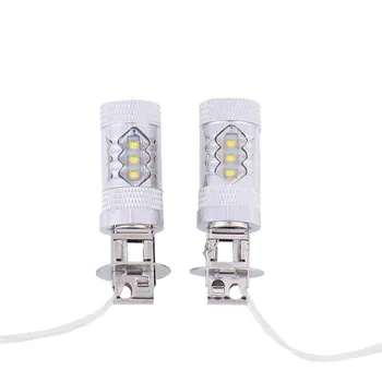 

2PCS H3 80W Car LED Light High Power LED Fog Lights LED Bulb White Color Car Accessories