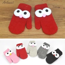 Новинка года; модные Рождественские теплые зимние перчатки с милым оленем для маленьких девочек и мальчиков; Y111530