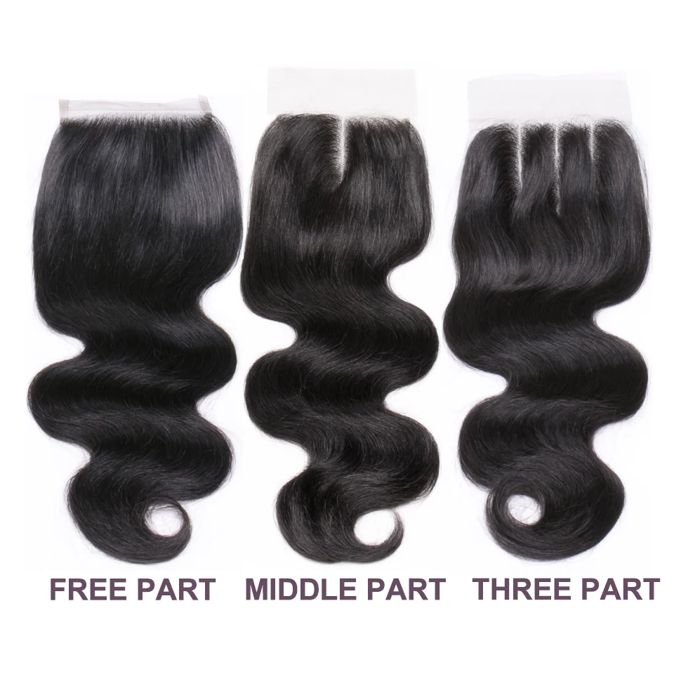 Chloe Hair Brazilian Remy Hair 3 Bundles Body Wave Human Bundles With Closure 4*4 Natural Color Knots Bleached