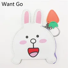 Want Go, милый мини-кошелек с мультяшным Кроликом, маленький кошелек мини-бумажник с животными, женская сумка-клатч, Большая вместительная сумка для хранения