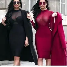 Новое поступление, сексуальное модное летнее платье,, черное, бордовое, Сетчатое, прозрачное, облегающее платье, платье+ костюм