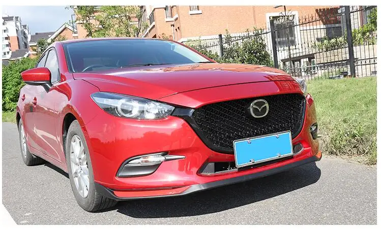 Для Mazda 3 Axela- гоночные решетки сотовая решетка Передняя гоночная решетка черный передний бампер модифицированная для Axela