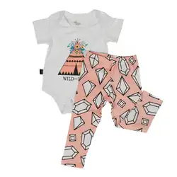 Детская Костюмы маленьких Обувь для девочек цветочный топ, футболка + шорты с принтом Леггинсы Брюки для девочек Детские костюмы Окт Обувь