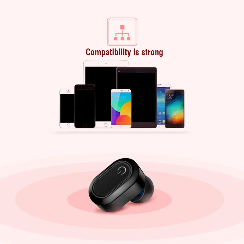 Мини Bluetooth 4 2 Овальный бизнес гарнитура беспроводной наушник Универсальные