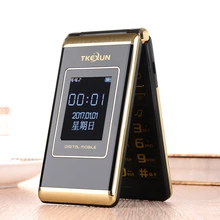 TKEXUN M1 Double double Écran Double Carte SIM écran tactile MP3 MP4 FM vibrer principal mobile téléphone pour les personnes âgées P171