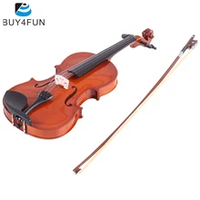 Ammoon 1/4 естественная акустика скрипка+ 3in1 цифровой тюнер и метроном тон генератор+ 4 шт. скрипки струны+ Скрипка плечевого упора